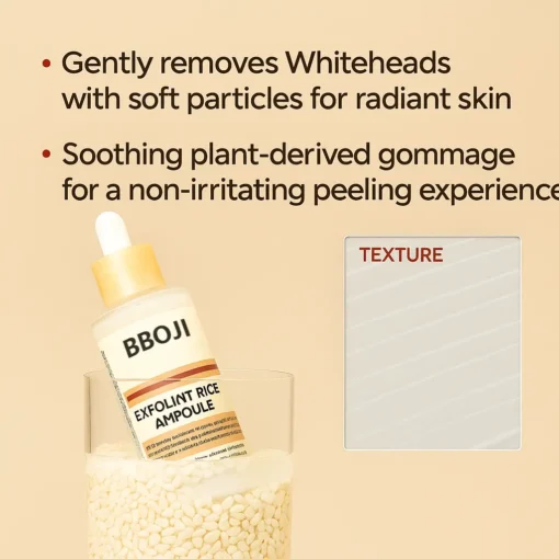 BBOJI® Peel Shot Glow Rice Ampoule Set Brightening Exfoliating Moisturizing Serum