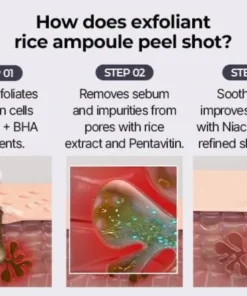 BBOJI® Peel Shot Glow Rice Ampoule Set Brightening Exfoliating Moisturizing Serum