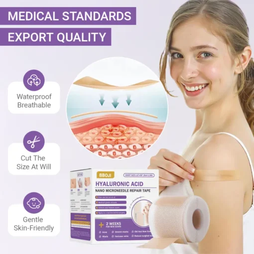 BBOJI® Hyaluronic Acid Nano Microneedle Repair Tape