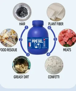 BBOJI Powerful Drain Cleaner — Helps Clear Common Clogs in Sinks, Tubs & Showers