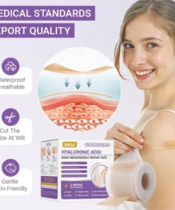 BBOJI® Hyaluronic Acid Nano Microneedle Repair Tape(Treatment of old and new scars, reduction of surgical scars, stretch marks, keloids, acne, burns, warts, dermatomes and varicose veins)